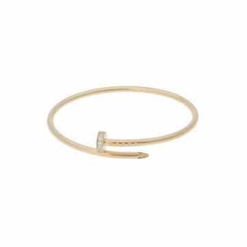 CARTIER Just Ankle SM #15 Diamond Women's K18 Yellow Gold Bracelet