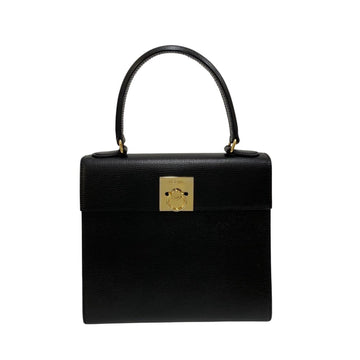 CELINE Vintage Ring Hardware Leather Genuine Handbag Mini Tote Bag Black 231128mnf34-7