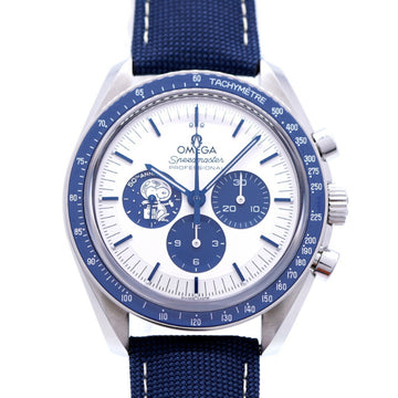 OMEGA Speedmaster Snoopy Award Co-Axial 310.32.42.50.02.001 Automatic Watch SS Silver Blue