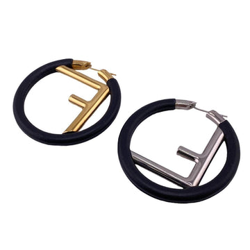 FENDI F Hoop Earrings Silver Women's Z0004865