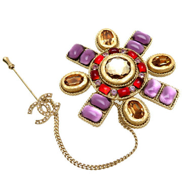 CHANEL Gripore Ladies Brooch GP Gold