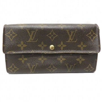 LOUIS VUITTON Monogram Pochette Portumone Credit M61725 Wallet Long Unisex