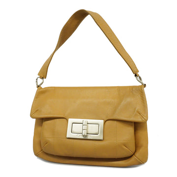 CHANELAuth  2.55 Shoulder Bag Women's Leather Light Brown