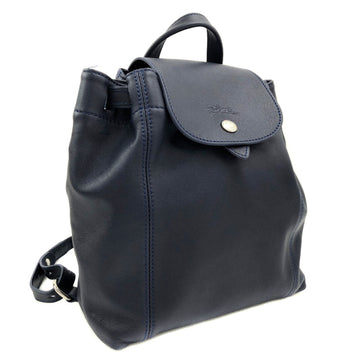 LONGCHAMP Backpack Daypack Le Pliage Cuir S 10089757556 Leather Navy Ladies