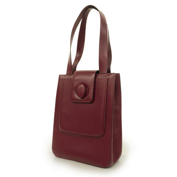 CARTIER Shoulder Bag Must Leather Bordeaux Ladies