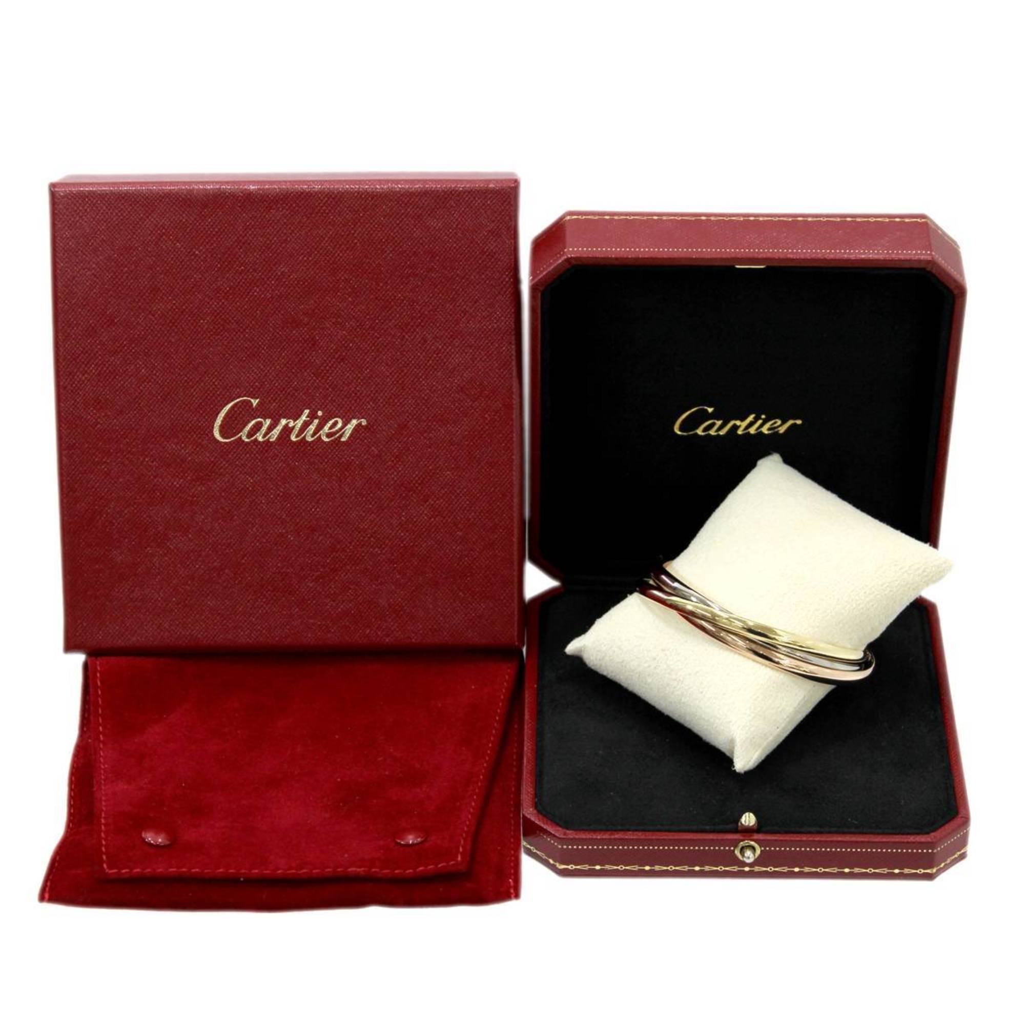 CARTIER K18 Trinity Bracelet 3 Color K18YG WG PG Yellow Gold