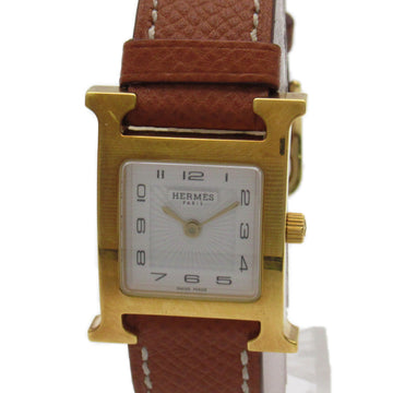 HERMES H watch Wrist Watch HH1.201 Quartz White Stainless Steel