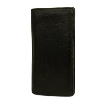 LOUIS VUITTONAuth  Monogram Shadow Portefeuille Brazza M62900 Men's Long Wallet