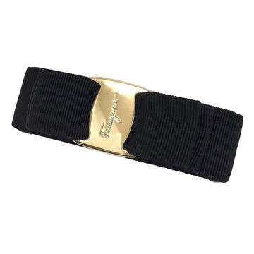 SALVATORE FERRAGAMO Ferragamo Salvatore Vara Ribbon Barrette Hair Black x Ladies