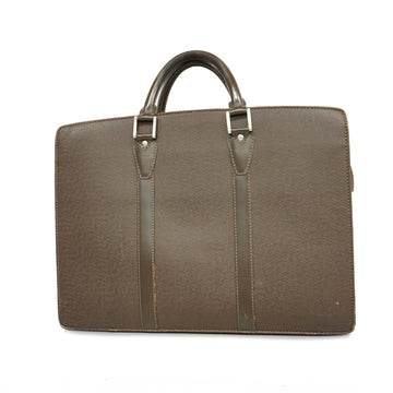 Louis Vuitton Taiga Briefcase Porte De Gumain Rozan M30058 Men's Briefcase Grizzly