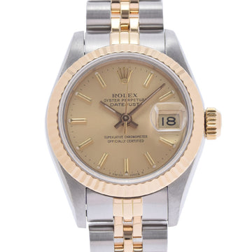 ROLEX Datejust 69173 Ladies YG/SS Watch Automatic Winding Champagne Dial