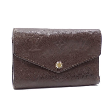 LOUIS VUITTON Trifold Wallet Monogram Empreinte Portefeuille Curies Ladies M60543 Tail Brown Initial