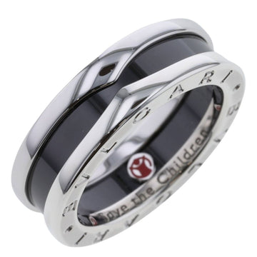 BVLGARI Ring B Zero One Save the Children Charity SV925 Black Ceramic No. 13 Ladies