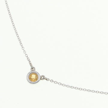 TIFFANY necklace Elsa Peretti color visor yard 1P citrine SV sterling silver 925 pendant choker ladies stone &Co.