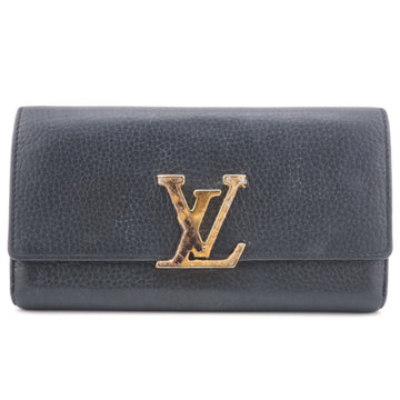 LOUIS VUITTON/ Capucines long wallet black unisex