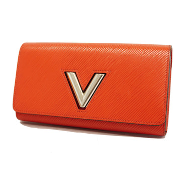 LOUIS VUITTONAuth  Epi Portefeuille Twist M61179 Long Wallet Coquelicots