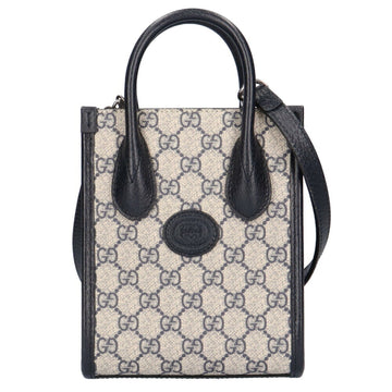 GUCCI Interlocking GG Supreme Shoulder Bag Canvas Beige Ladies