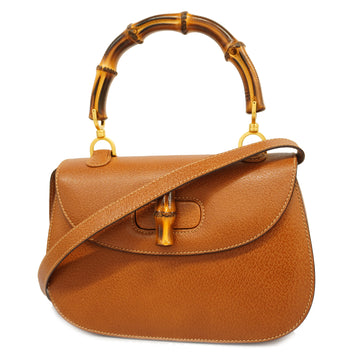 GUCCIAuth  Bamboo 2way Bag 00020460633 Women's Leather Handbag,Shoulder Bag Brow