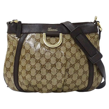 Gucci Bag Ladies Shoulder GG Crystal Brown Beige 265691 Compact