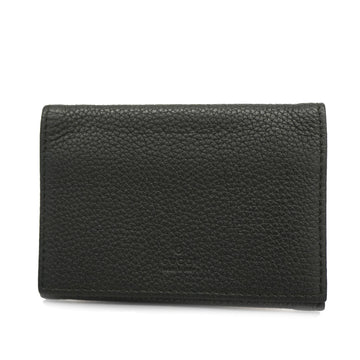 GUCCI[3za1085] Auth  Card Case 248080 Leather Black