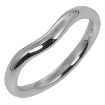 TIFFANY Curved Band Ring No. 6 Width 2mm 3.59g Pt950 Platinum &Co. Women's