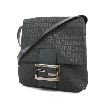 FENDI SHOULDER BAG ZUCCHINO CANVAS BLACK