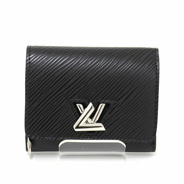 LOUIS VUITTON Portefeuille Twist XS Epi Black M63322 Trifold Wallet LV Lock