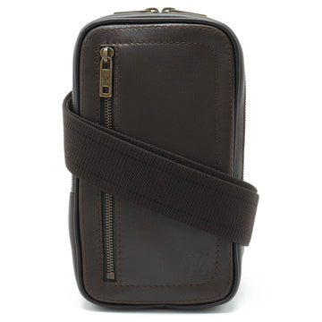LOUIS VUITTON Utah Siu Body Bag Hip Waist Shoulder Leather Cafe Brown M92535