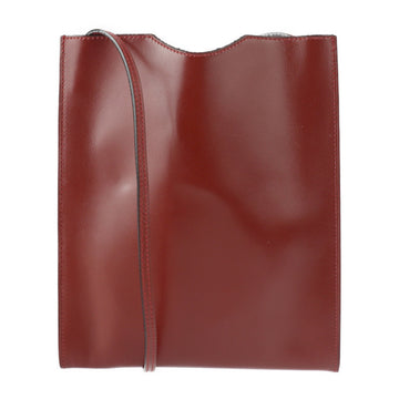 HERMES Onimetu shoulder bag box calf red brown pochette