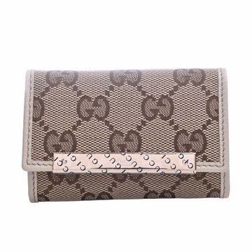 GUCCI GG Canvas 6 Row Key Case 127048 Beige Ladies