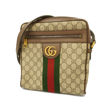 GUCCIAuth  Ophidia 547926 Women's GG Supreme Shoulder Bag Beige