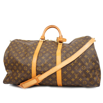 LOUIS VUITTONAuth  Monogram Keepall Bandouliere 55 M41414 Boston Bag