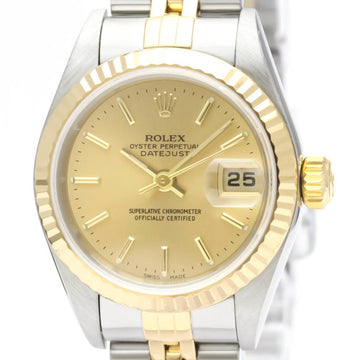 ROLEX Datejust 79173 P Serial 18K Gold Steel Automatic Ladies Watch BF551532