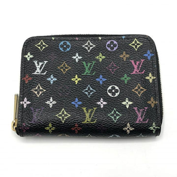 LOUIS VUITTON Zippy Coin Purse Case M66549 Monogram Multicolor Black