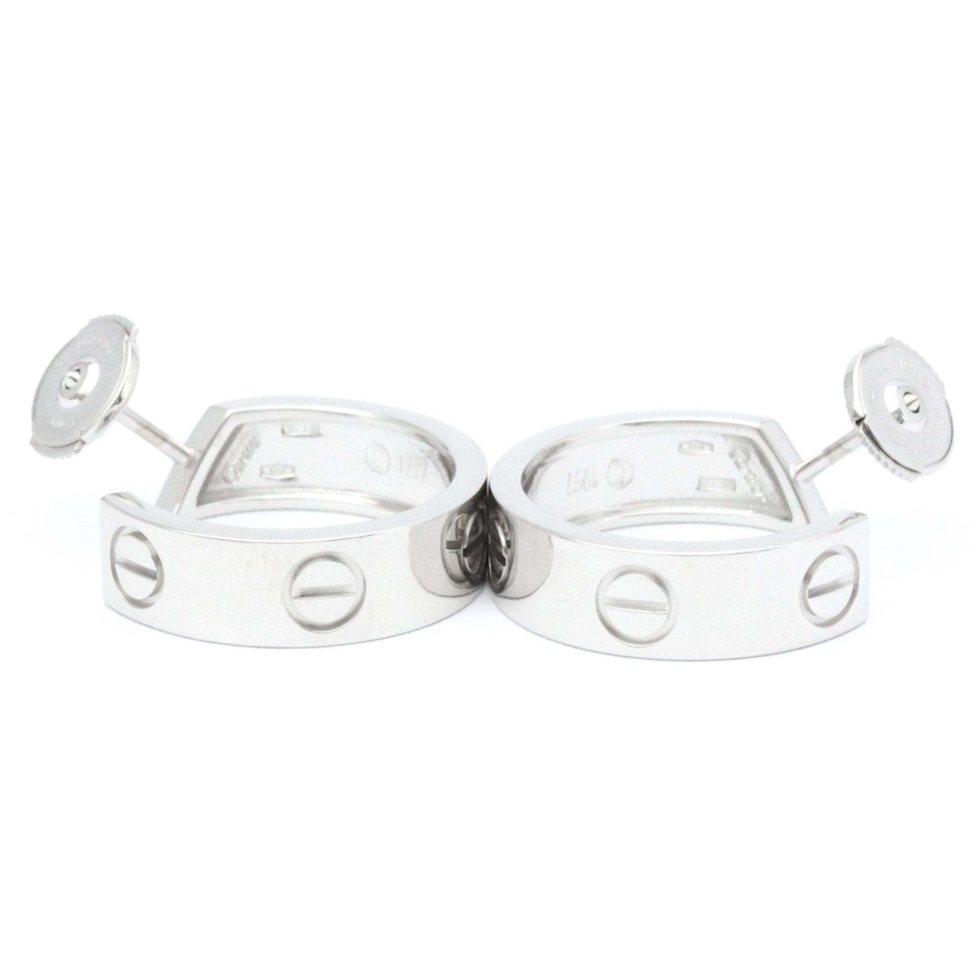 Cartier earrings white on sale gold