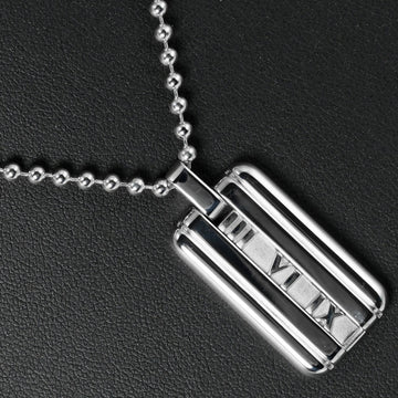 TIFFANY&Co. Atlas Bar Necklace Ball Chain Silver 925