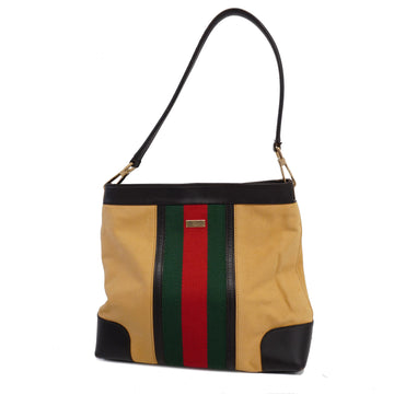 GUCCIAuth  Sherry Line Shoulder Bag 001 4231 Women's Leather,Canvas