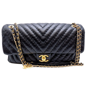 Chanel Women's Leather Shoulder Bag Black