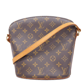 LOUIS VUITTON Shoulder Bag Monogram Drouot M51290 Brown Ladies