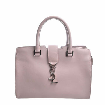 SAINT LAURENT Leather Baby Cabas Handbag 424868 Pink Ladies