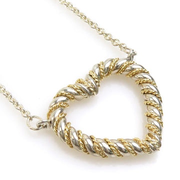 TIFFANY&Co. Necklace Twisted Heart Silver 925/K18 x Gold Women's