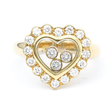 CHOPARD Happy Diamond Heart Ring Yellow Gold [18K] Fashion Diamond Band Ring Gold