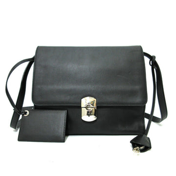 Balenciaga Bag Afternoon Shoulder Black Square Women's Leather