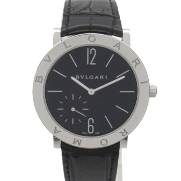 BVLGARI Roma Finissimo Wrist Watch Wrist Watch BB41SXTRO Hand Winding Black Stainless Steel Leather belt Crocodile BB41SXTRO