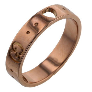 GUCCI Ring Icon Amor Heart Width approx. 4mm K18 pink gold No. 10 Women's