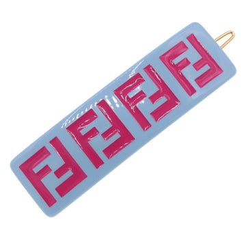 FENDI Hair Clip JFP402 Light Blue Pink 100% Acetate KIDS Barrette