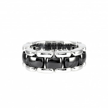 CHANEL Ultra Black Ceramic Ring K18WG White Gold