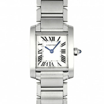 CARTIER Tank Francaise Watch SM W51008Q3 Silver Dial Women's