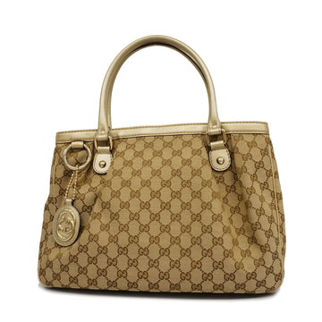 GUCCIAuth  GG Canvas Handbag 296835 Women's Beige