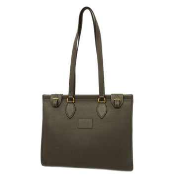 HERMES tote bag Hippo 35 E engraved Taurillon Clemence graphite gold hardware ladies